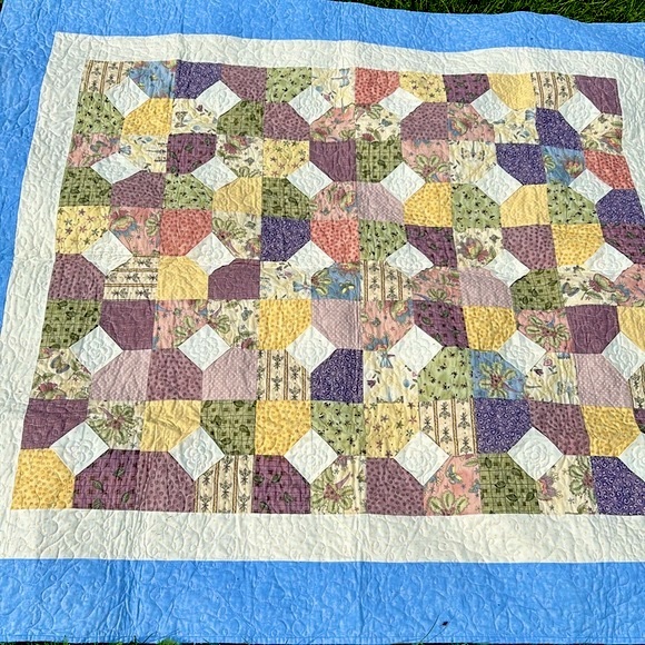 OOAK Handcrafted Quilt NWOT Handmade Cottagecore Grandma Romantic Shabby Chic - Picture 2 of 14